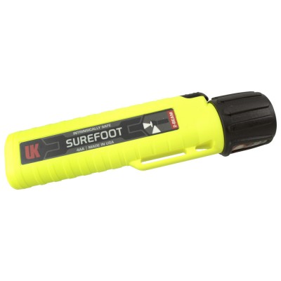 UK svjetiljka za kacigu 4AA eLED Surefoot - prednji prekidač - neonsko žuta